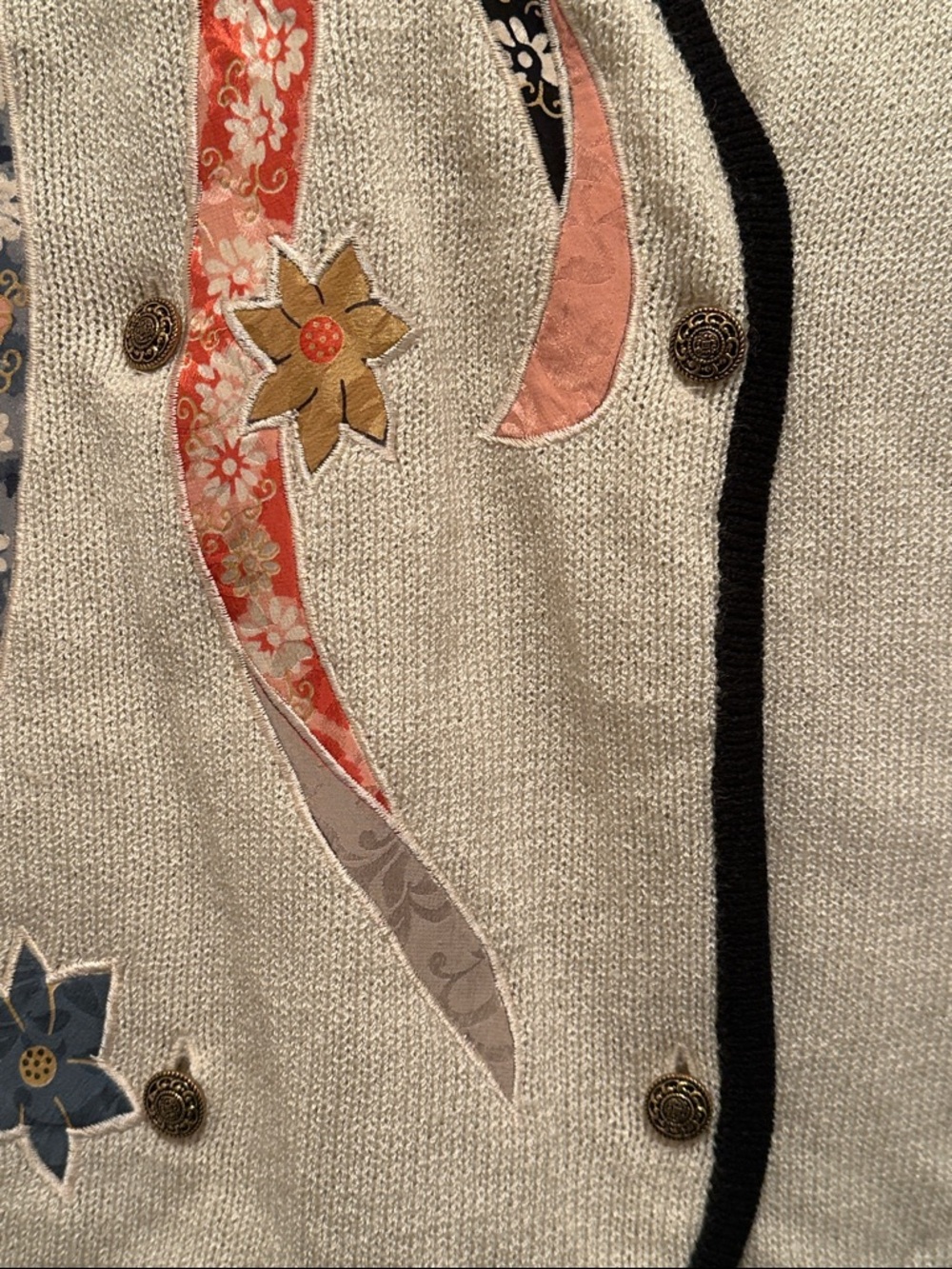 UMI Collections by Anne Grimm Knit Cardigan in Cream 80’s vintage - Picture 3 of 5